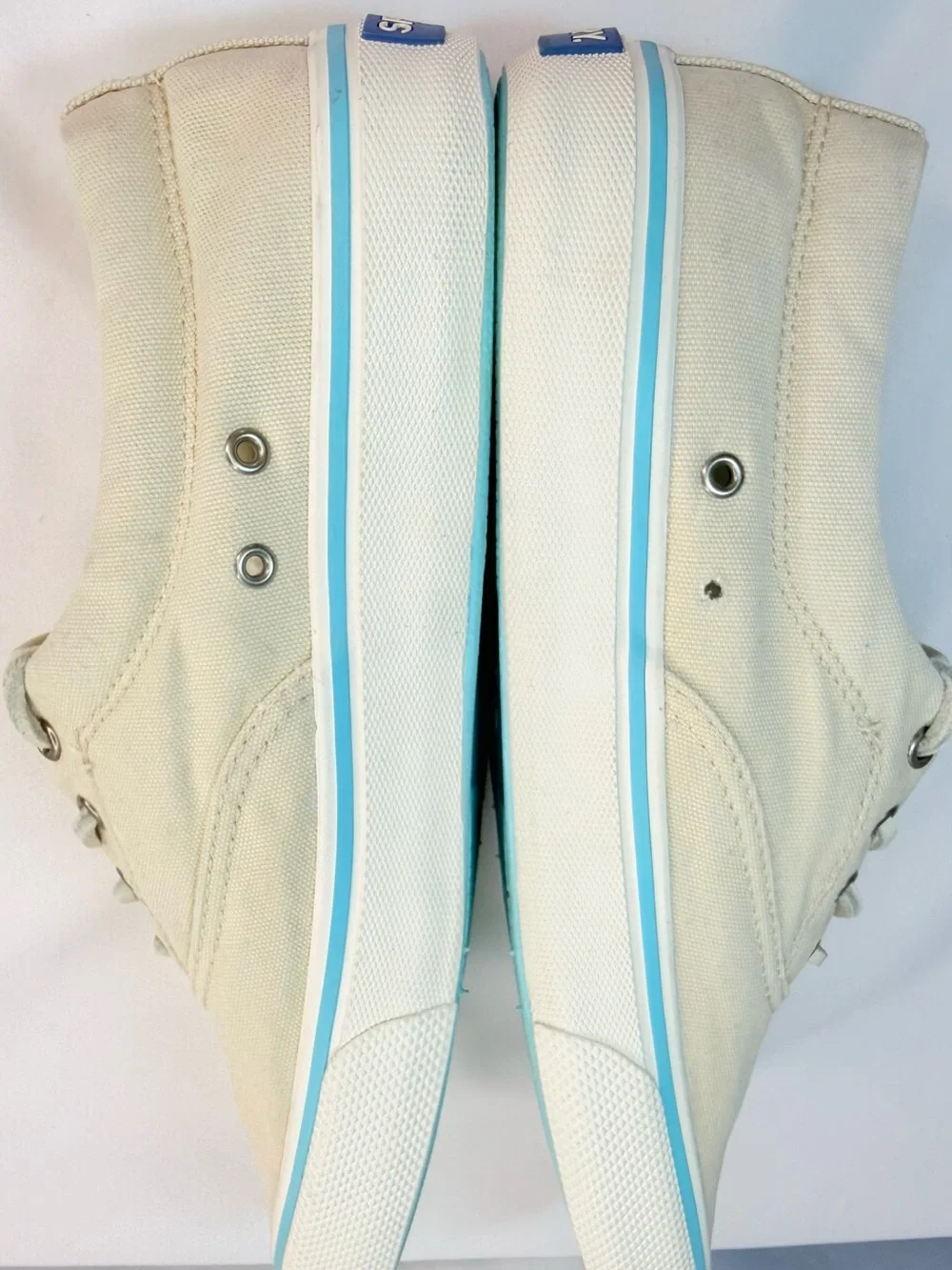 Sperry Top-Sider Striper II CVO Canvas Sneakers Off-White Men's 7.5 NWOT *Defect